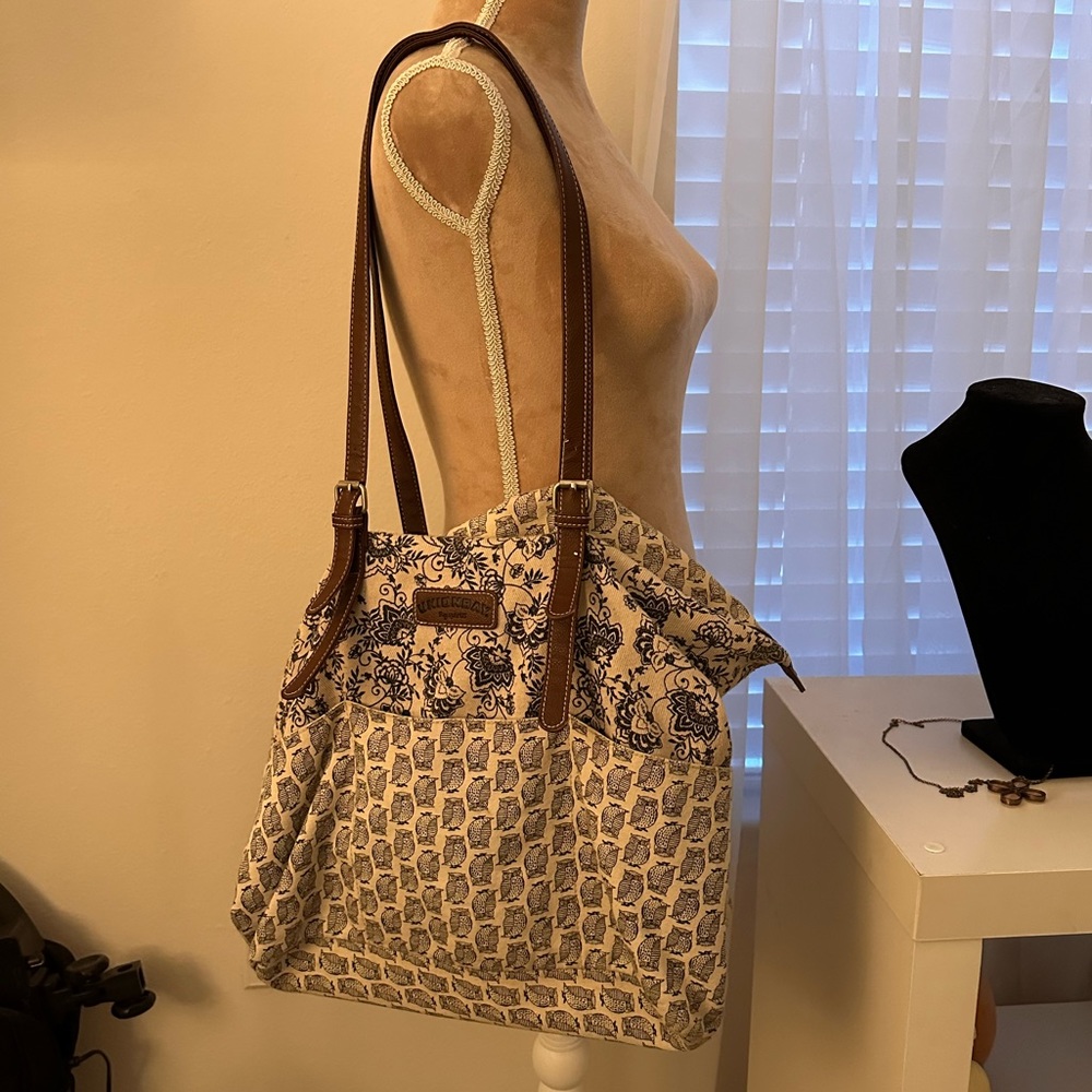 Vintage canvas union bay tote bag